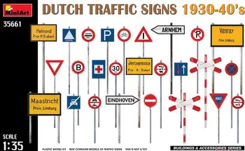 MINIART 35661 Голландские дорожные знаки в масштабе 1/35 Модельный набор 1930-40-х годов