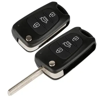 Flip Remote Car Key Shell Чехол для Hyundai Solaris ix35 ix45 ELANTRA Santa Fe HB20 Verna HY15 / HY20 / TOY40 Blade 3 кнопки