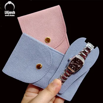 Минималистичная сумка для хранения часов в цветном портативном чехле для часов Morandi с защитной бархатной сумкой для ювелирных изделий