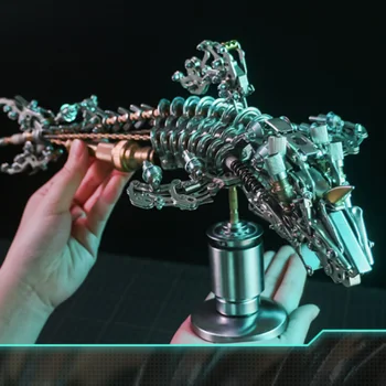 Механический зубатый кит металлический сборочный комплект 3D DIY высокой сложности украшения ручной работы Ocean Overlord подарок детские украшения