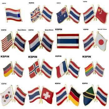 Флаг Таиланда Значок Брошь Нацинал Лацкан Булавки Флаг Булавки Флаг Флаг Значок Флага Страны