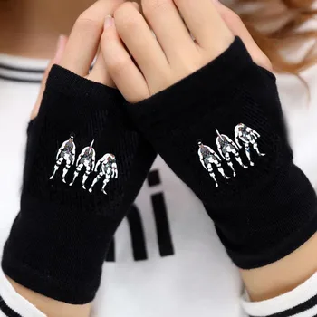 Подростки Короткие перчатки без пальцев Варежка Грелка для рук Мужские теплые перчатки с манжетами Для аниме Tengen Toppa Cartoon Перчатки