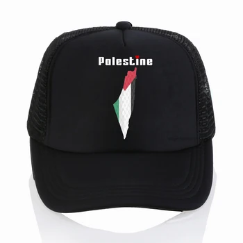 Карта Палестины Шляпа с принтом флага Лето Для мужчин Женщин Бейсболка в стиле панк Палестина Народные шляпы Хлопковые шляпы