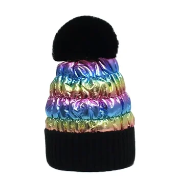 2024 Зимняя акриловая цветная утолщенная вязаная шапка Зимняя теплая шапка Skullies Шапка-бини для мужчин и женщин 195