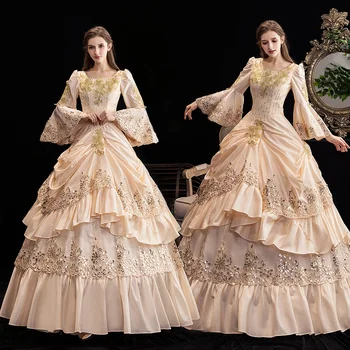 Платье 18-го века Рококо Барокко Мария-Антуанетта Бальные платья Ренессанс Исторический период Виктория Платье для женщин