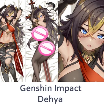 Genshin Impact Dehya Косплей Dakimakura Наволочка для всего тела Аниме Игра Наволочка Отаку Наволочка Рождественское украшение