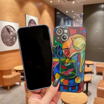 Painter Matisse Art Чехол для телефона для IPhone 14 13 12 11 Pro Max X XR XS 8 7 Plus Цветной чехол для телефона из жидкого стекла