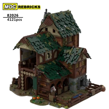 Street View Архитектурная серия Средневековый древний дом MOC Строительный блок DIY Модель Коллекция Эксперты Образование Кирпичные игрушки Подарок