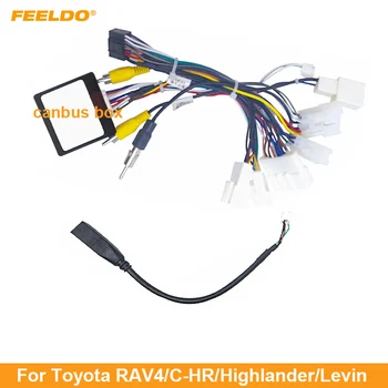 FEELDO Автомобильный 16-контактный кабель питания жгута проводов Android с каном Canbus для Toyota RAV4 / C-HR / Highlander / Levin / Corolla / Camry / Reiz