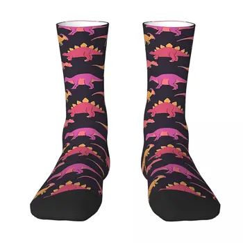 All Seasons Экипаж Чулки Мозаика Динозавров 3 Носки Harajuku Сумасшедший хип-хоп Длинные носки Аксессуары для мужчин Женщины Подарки