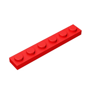 10 шт. Совместимые детали MOC Brick Parts 3666 Пластина 1 x 6 Строительный блок Частица DIY Assmble Kid Puzzle Brain Toy Подарок на день рождения