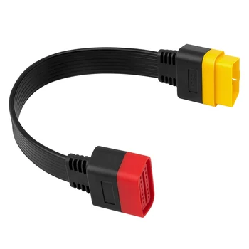 Новый разъем удлинительного кабеля OBD OBD2 для Launch X431 V / Easydiag 3.0 / Mdiag / Golo Main 16-контактный кабель «папа-мама» 36 см