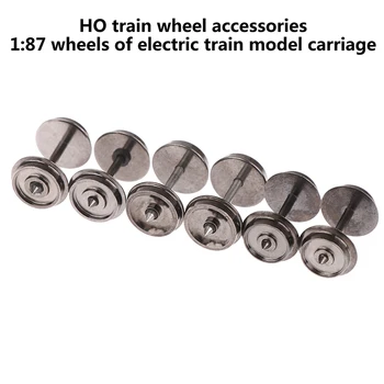2 шт. HO масштаб 1:87 36 '' Металлические колеса для модели поезда DC Wheel Set C8724