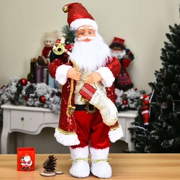 60 см большая кукла Санта-Клауса Рождественская декоративная настольная фигурка Санта-Клауса Фигурка Санта-Клауса Украшение Рождественский рождественский декор для дома